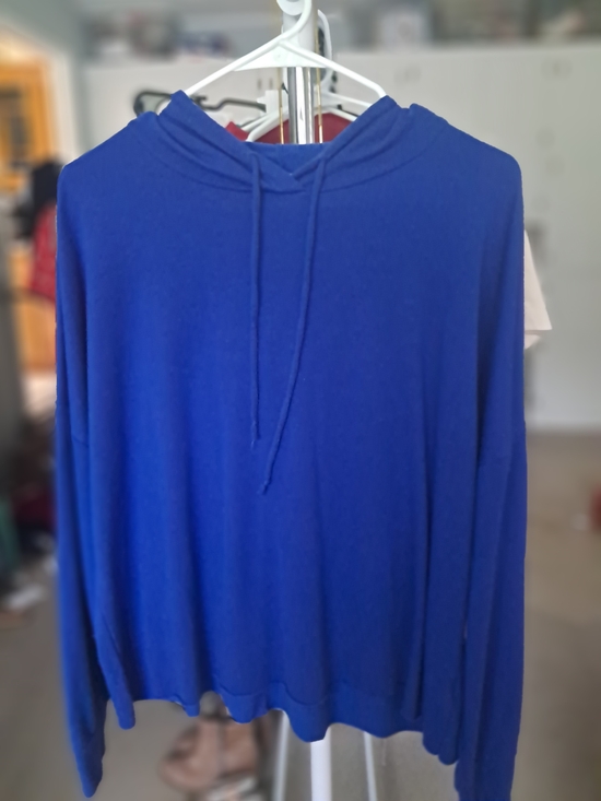Charlotte Russe Tops - Charlotte Russe Royal Blue Hooded Pullover